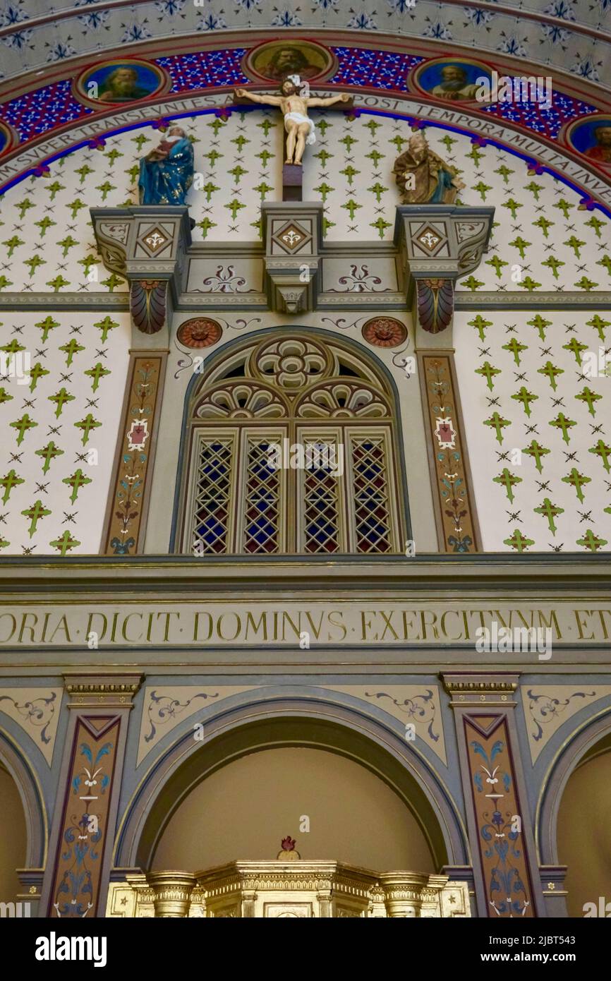 France, Côte d'Or, Dijon, région classée au patrimoine mondial de l'UNESCO, ville internationale de la gastronomie et du vin par l'architecte Anthony Béchu, la Grande chapelle de l'hôpital général Banque D'Images