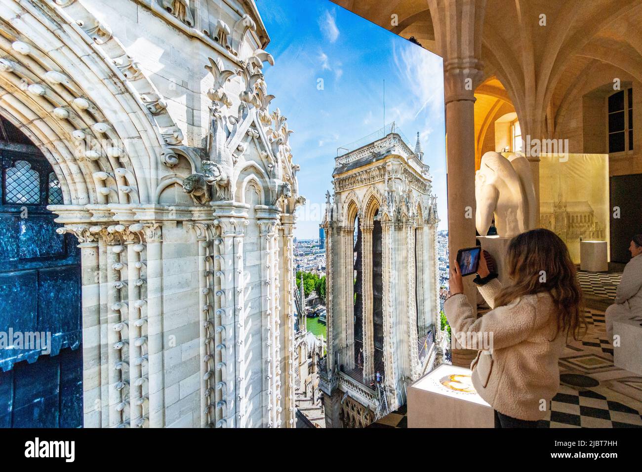 France, Paris, le Collège des Bernardins, l'exposition augmentée : notre Dame de Paris Banque D'Images