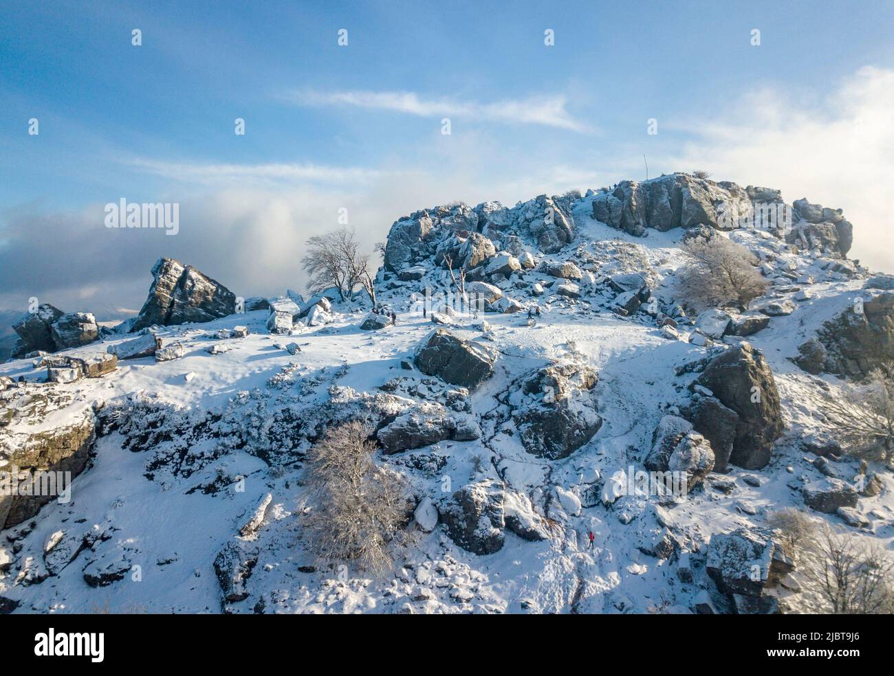 France, Pyrénées Atlantiques, pays Basque, paysage de montagne (vue aérienne) Banque D'Images