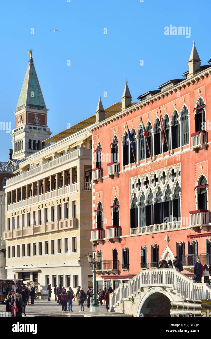Italie, Venetia, Venise, classée au patrimoine mondial de l'UNESCO, Hôtel Danieli Banque D'Images