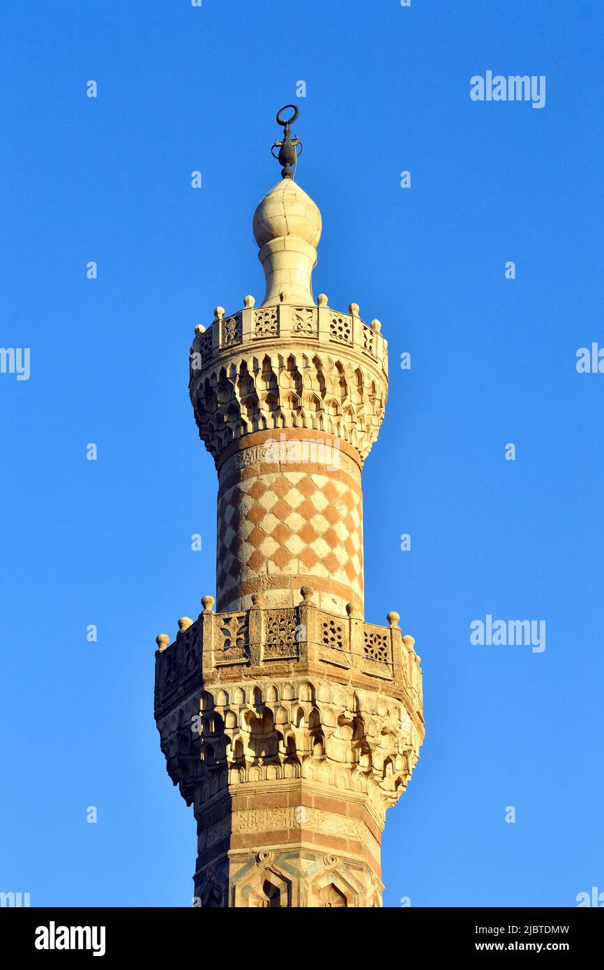 Égypte, le Caire, le Caire islamique, vieille ville classée au patrimoine mondial par l'UNESCO, mosquée Al Azhar Banque D'Images