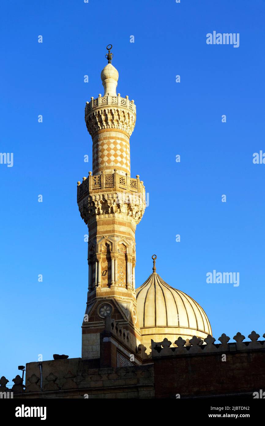 Égypte, le Caire, le Caire islamique, vieille ville classée au patrimoine mondial par l'UNESCO, mosquée Al Azhar Banque D'Images