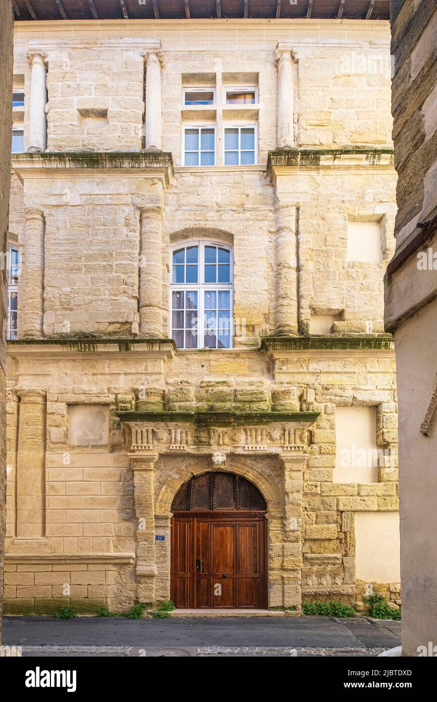France, Vaucluse, Parc naturel régional du Luberon, Pertuis, Maison de la Reine Jeanne de style maniériste de la fin du 16th siècle Banque D'Images