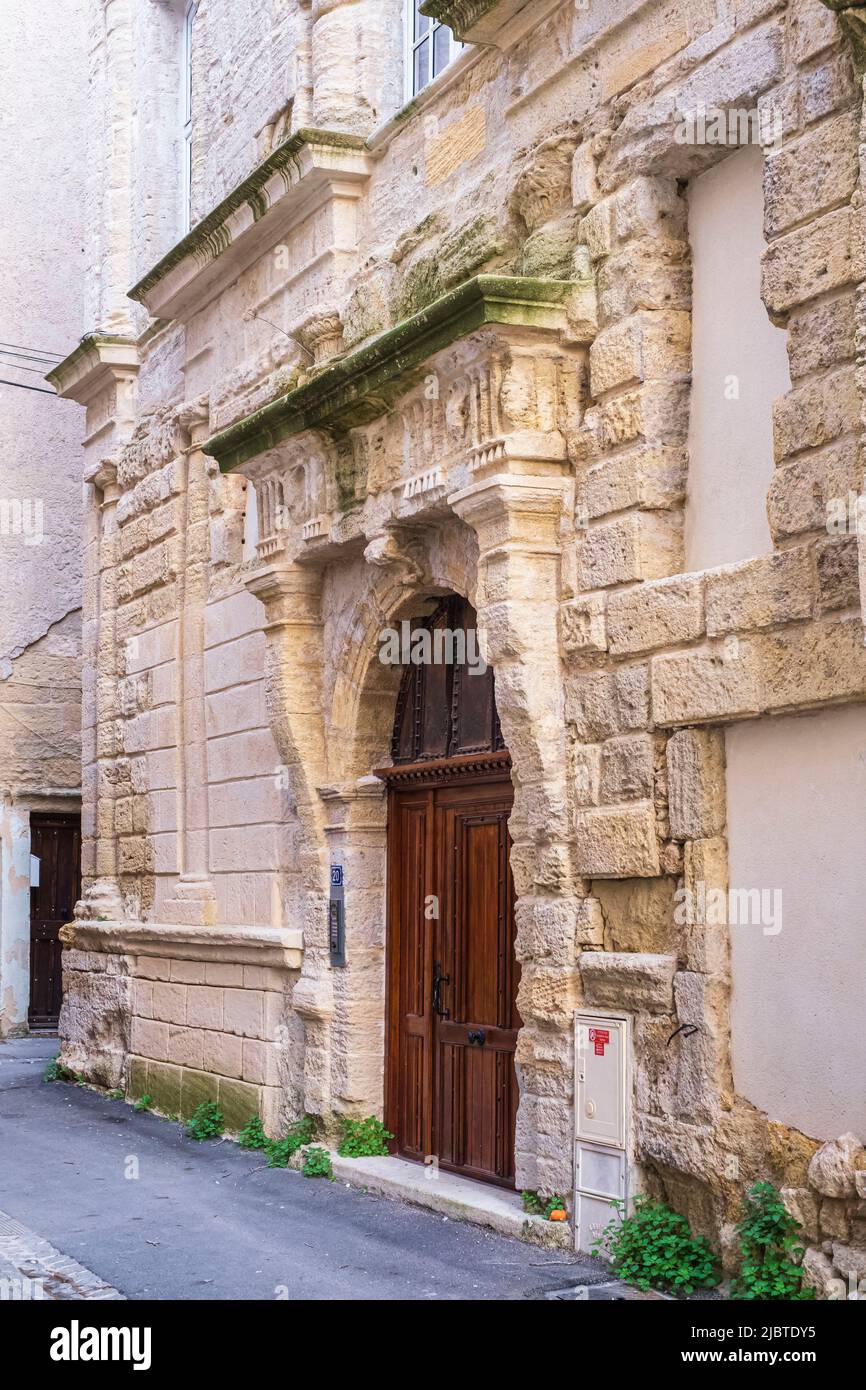 France, Vaucluse, Parc naturel régional du Luberon, Pertuis, Maison de la Reine Jeanne de style maniériste de la fin du 16th siècle Banque D'Images