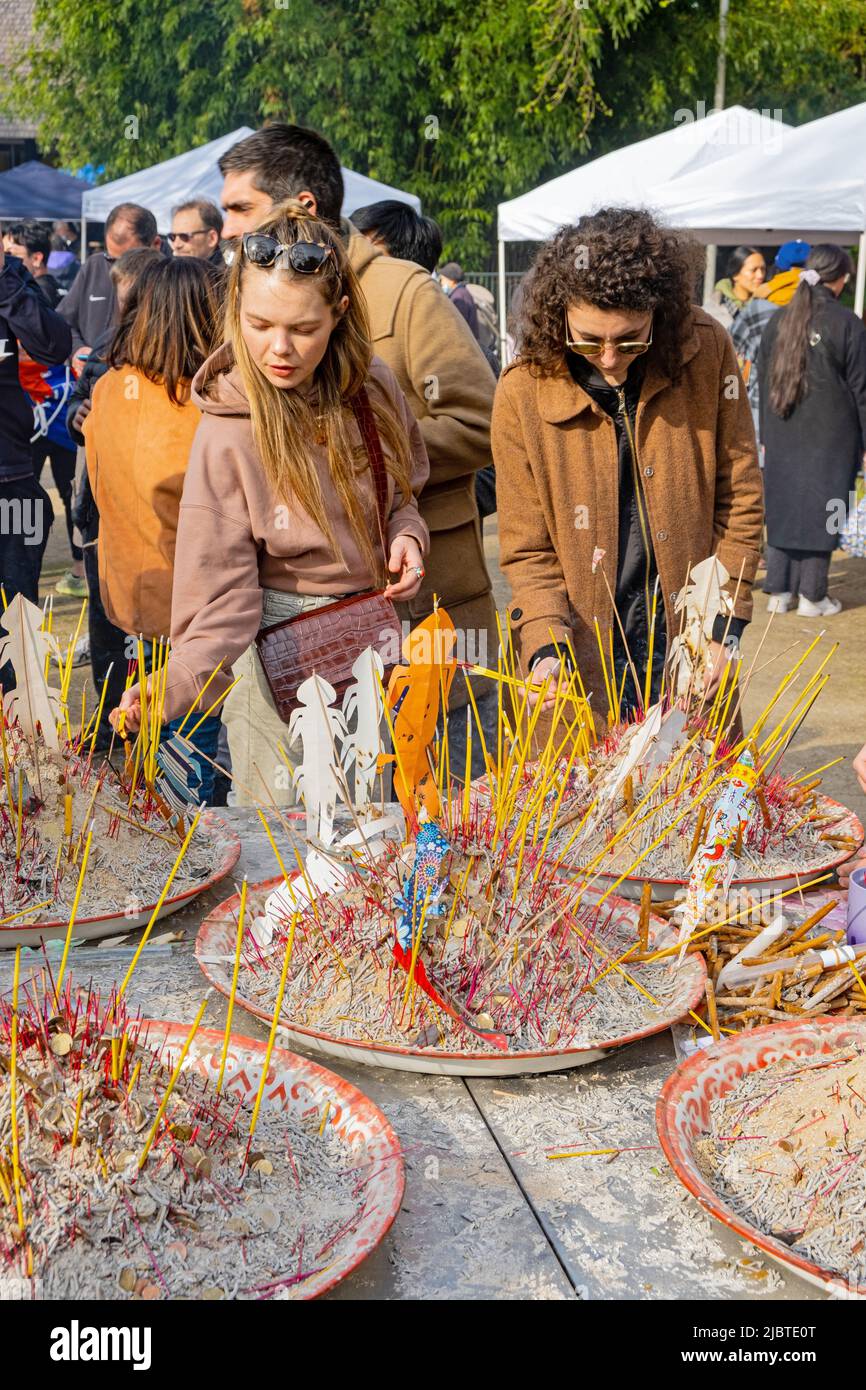 France, Paris, Bois de Vincennes, célébration du nouvel an cambodgien à la Grande Pagode Banque D'Images