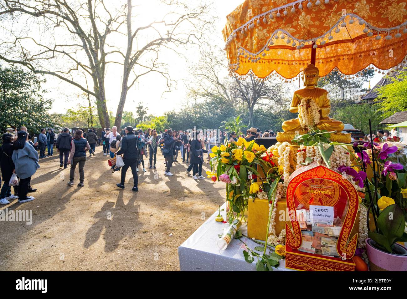 France, Paris, Bois de Vincennes, célébration du nouvel an cambodgien à la Grande Pagode Banque D'Images