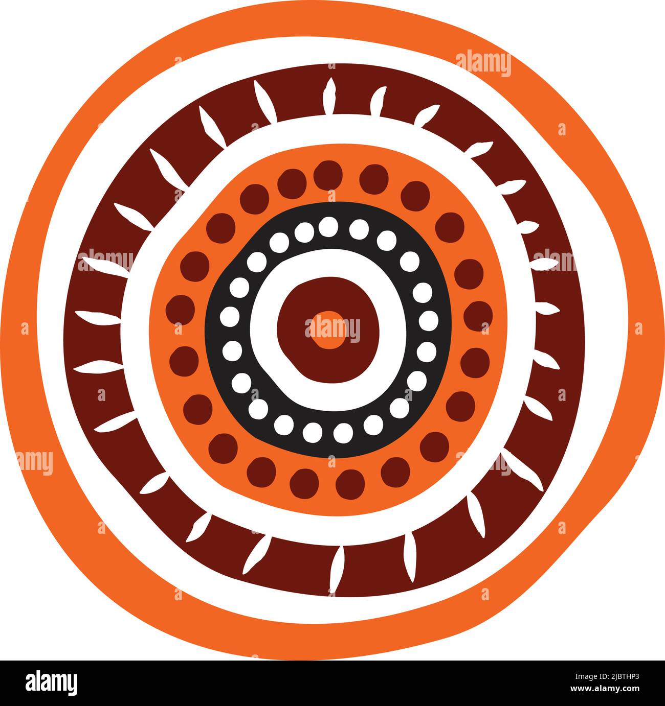 Modèle vectoriel de conception d'icônes d'art aborigène Illustration de Vecteur