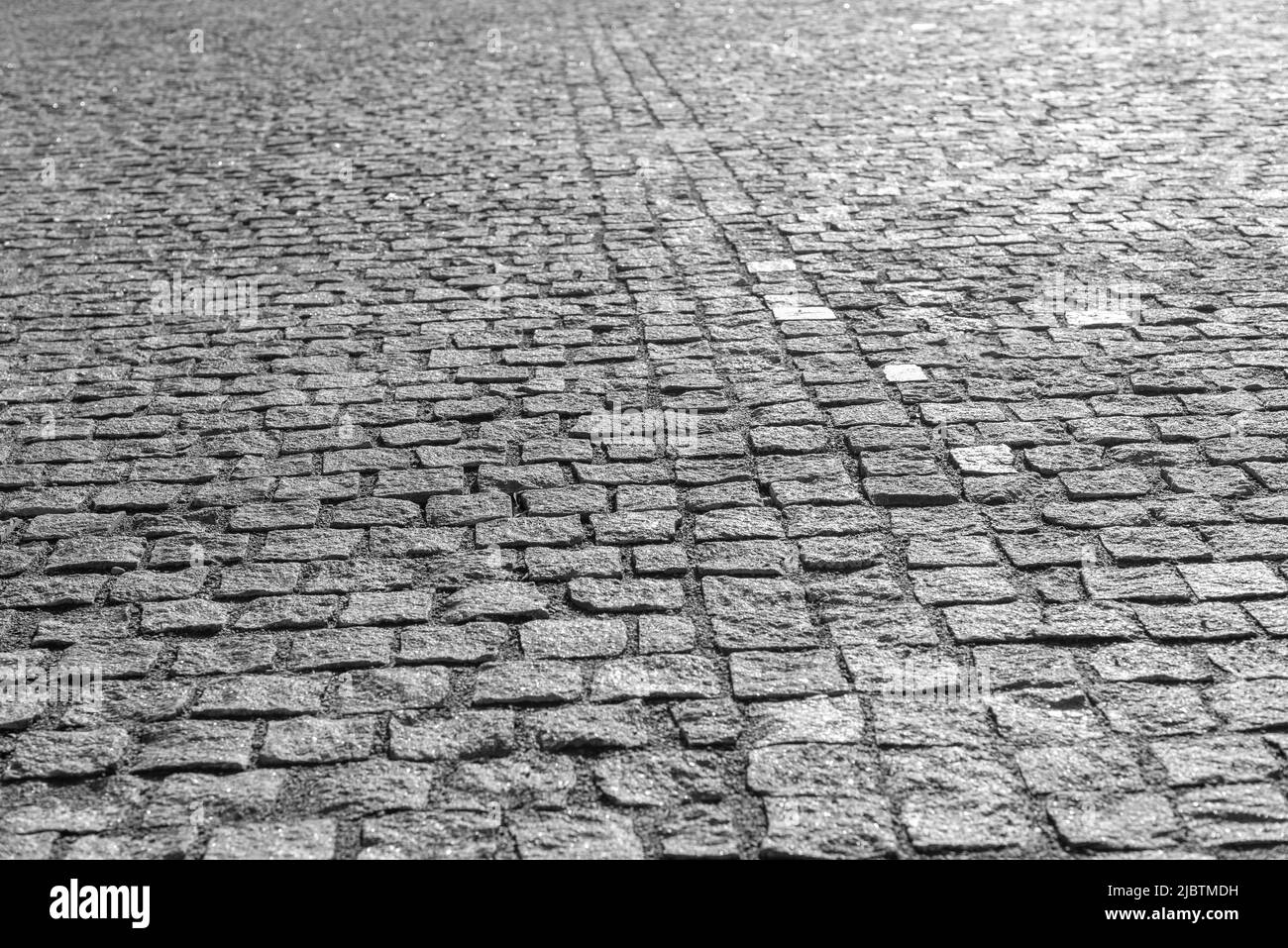Pavés de rue en pierre. Banque D'Images