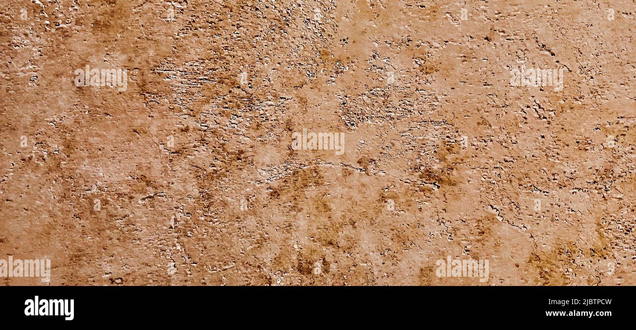 Illustration de la bannière de grunge texturée marron. Motif de ton de terre artistique pour en-tête ou papier peint d'arrière-plan. Banque D'Images