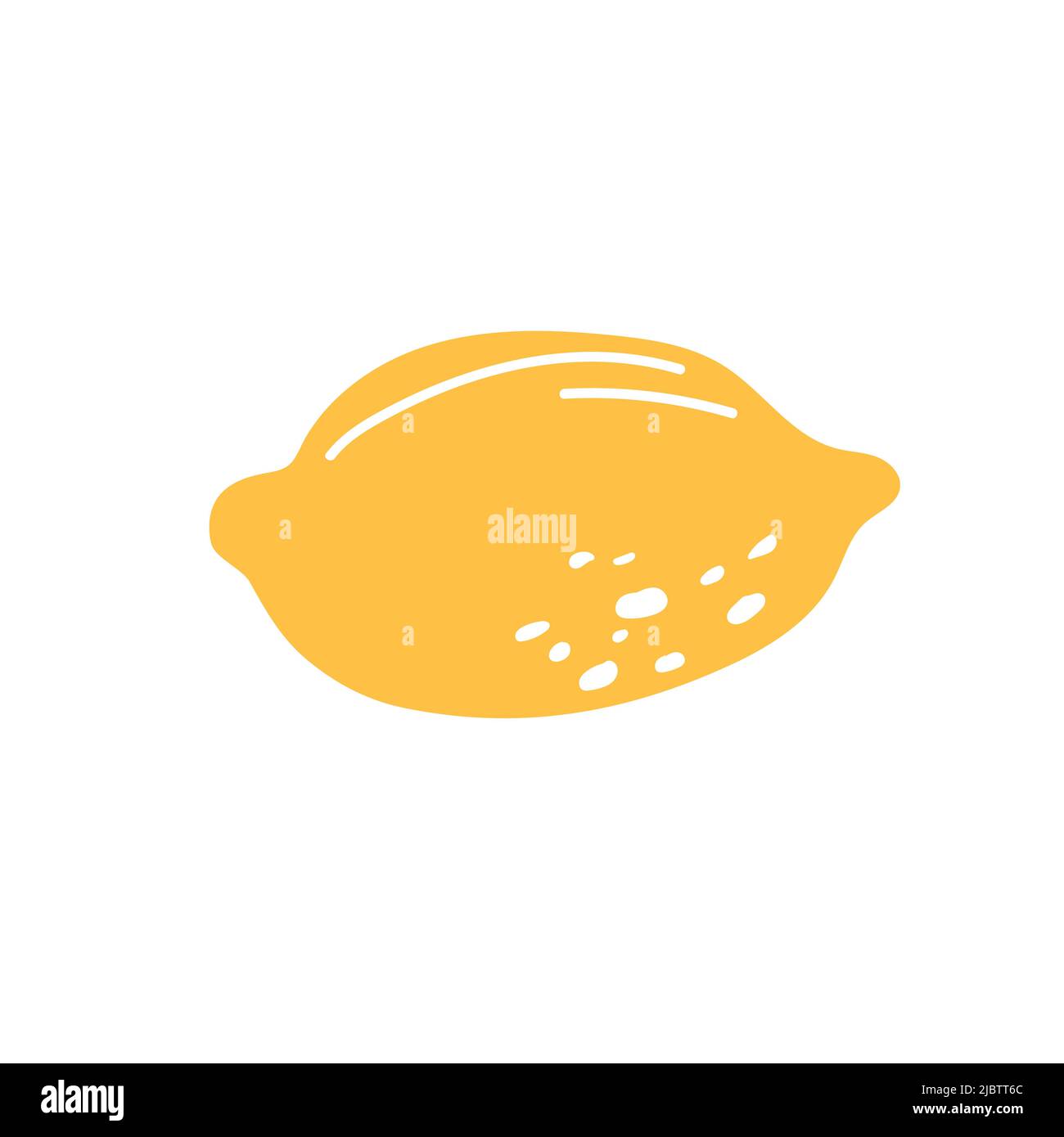 Illustration moderne du vecteur citron. Icône citron. Logo jaune citron sur fond isolé. Style dessiné à la main. Illustration de Vecteur