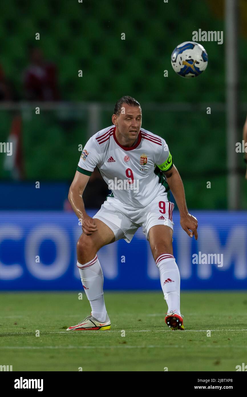 Adam Szalai (Hongrie) lors du match de l'UEFA Natons League entre l'Italie 2-1 Hongrie au stade Orogel sur 7 juin 2022 à Cesena, en Italie. Credit: Maurizio Borsari/AFLO/Alay Live News Banque D'Images