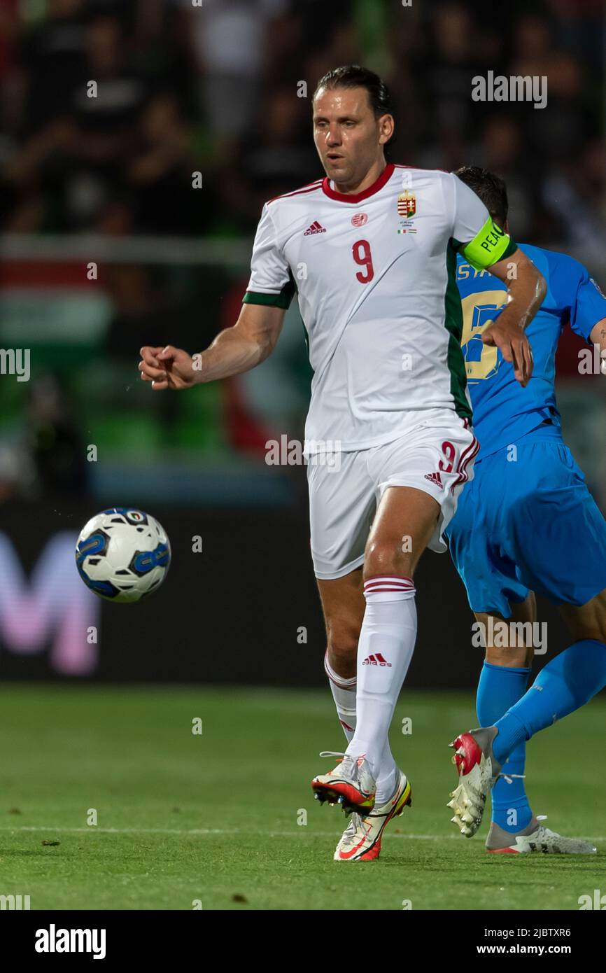 Adam Szalai (Hongrie) lors du match de l'UEFA Natons League entre l'Italie 2-1 Hongrie au stade Orogel sur 7 juin 2022 à Cesena, en Italie. Credit: Maurizio Borsari/AFLO/Alay Live News Banque D'Images