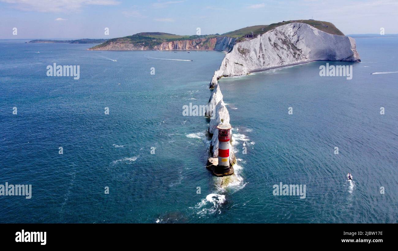 Les aiguilles, l'île de Wight Banque D'Images