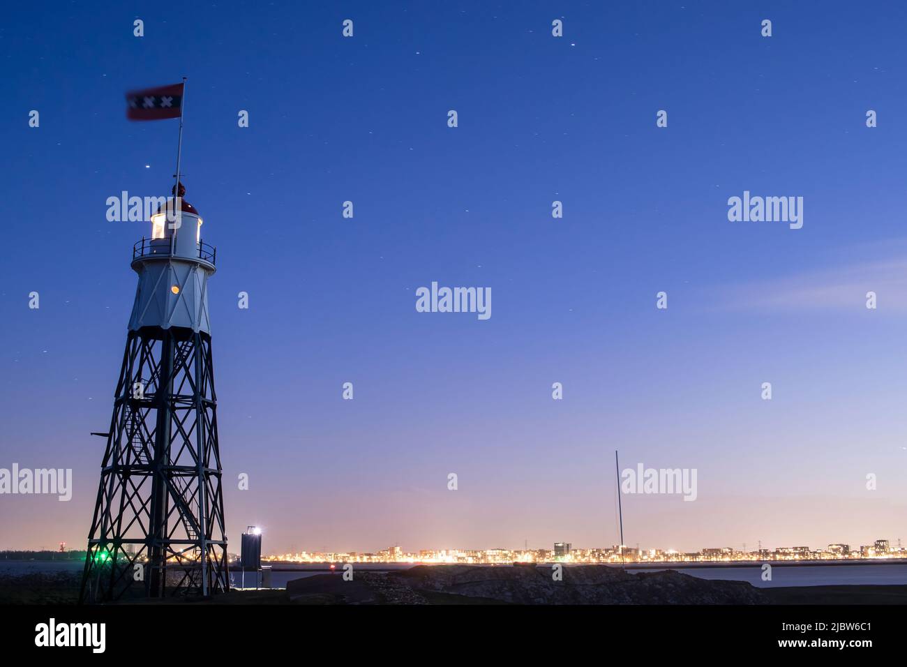 Phare de Vuurtoreneiland, pays-Bas Banque D'Images