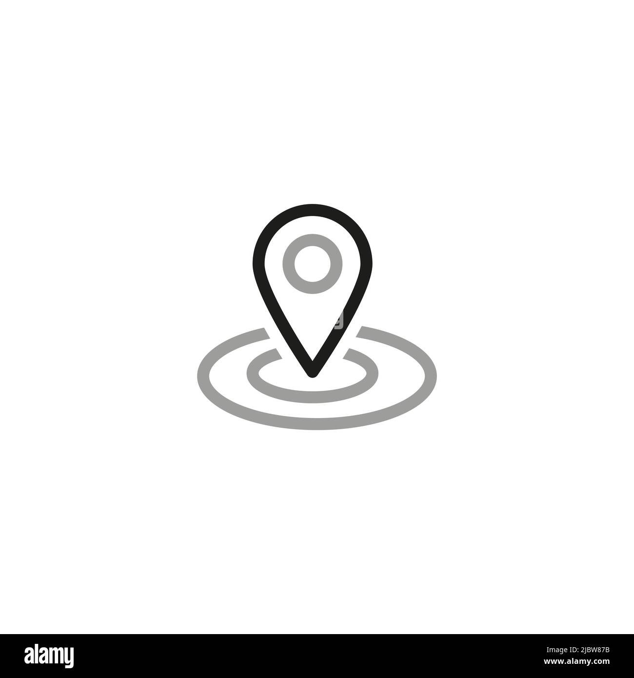 Contactez-nous icônes de ligne. Contactez-nous icônes Web en style ligne. Icône de géolocalisation de style linéaire. Contour vectoriel modifiable. Illustration de Vecteur