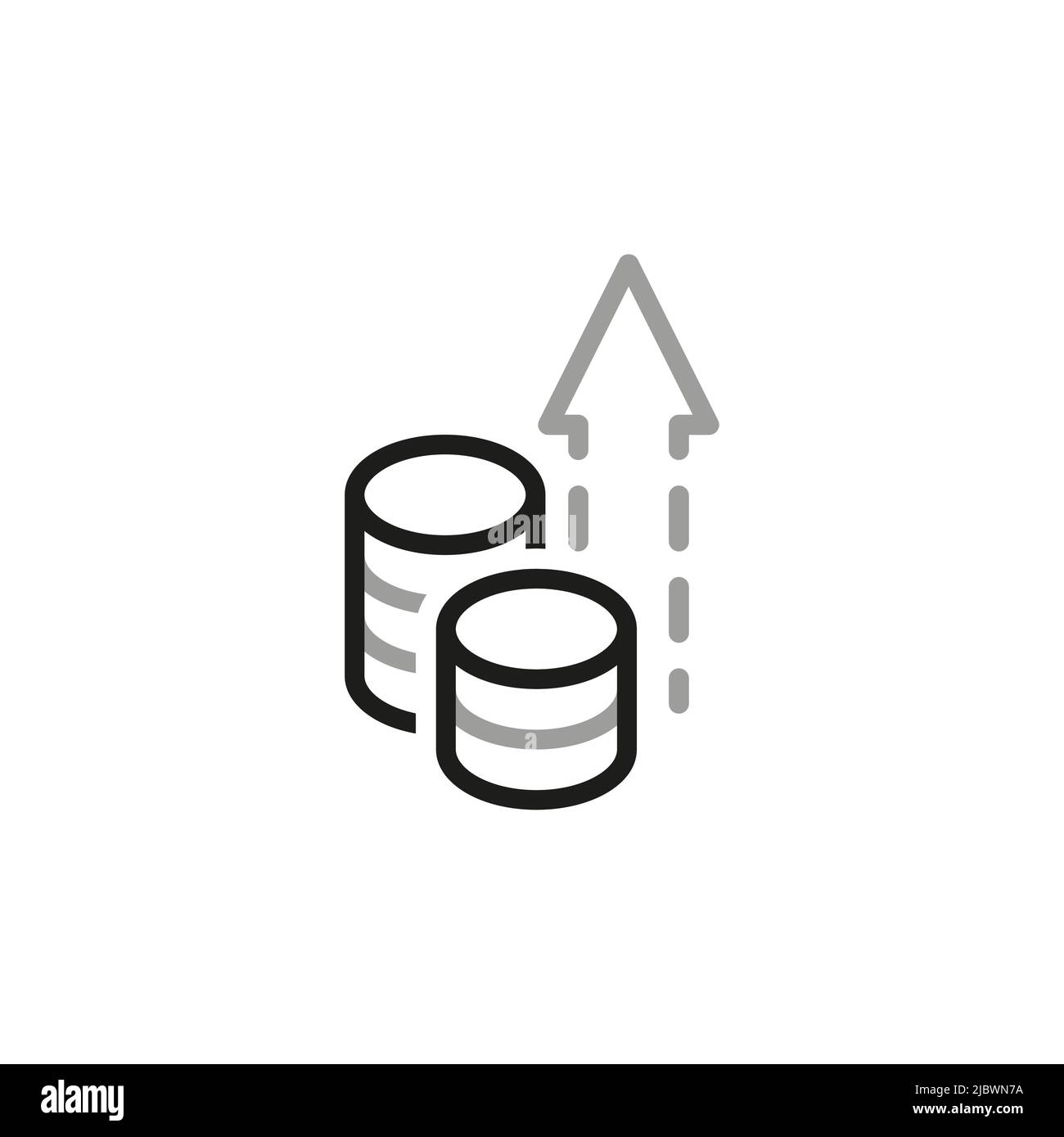 Simple de mouvement d'argent icônes de vecteur liées. Icône croissance des bénéfices et des revenus de style linéaire. Contour vectoriel modifiable. Illustration de Vecteur