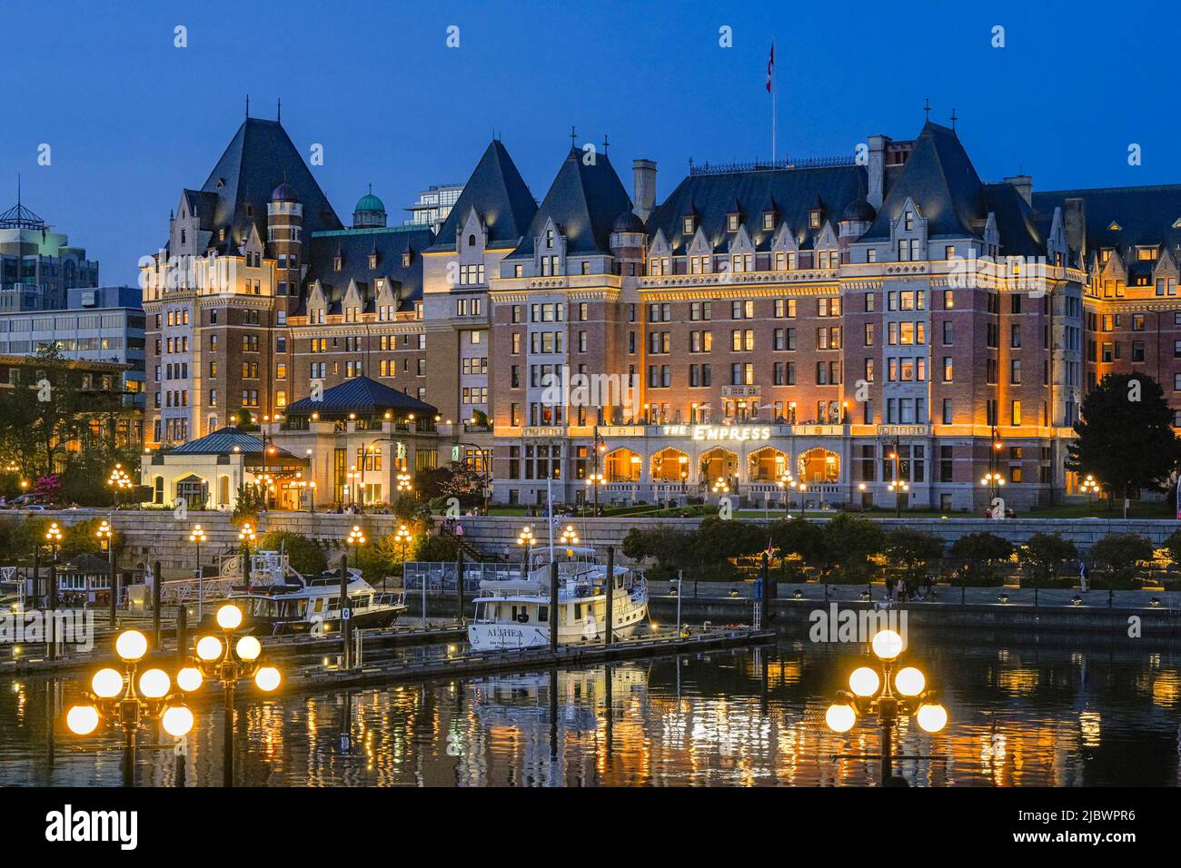 Hôtel Fairmont Empress, Inner Harbour, Victoria (Colombie-Britannique), Canada Banque D'Images