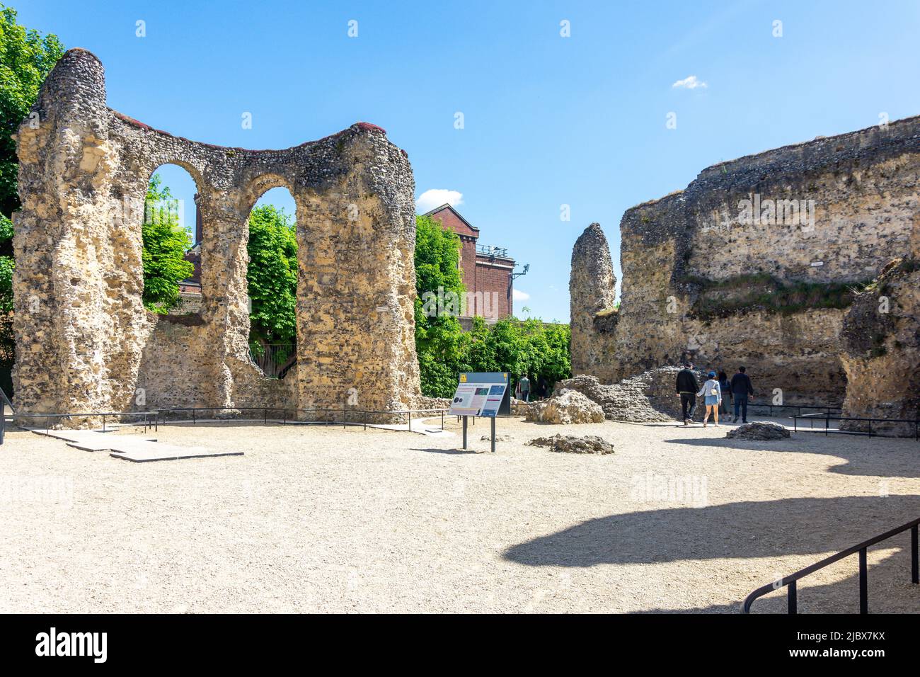 Les ruines de Reading Abbey, Abbey Quarter, Reading, Berkshire, Angleterre, Royaume-Uni Banque D'Images