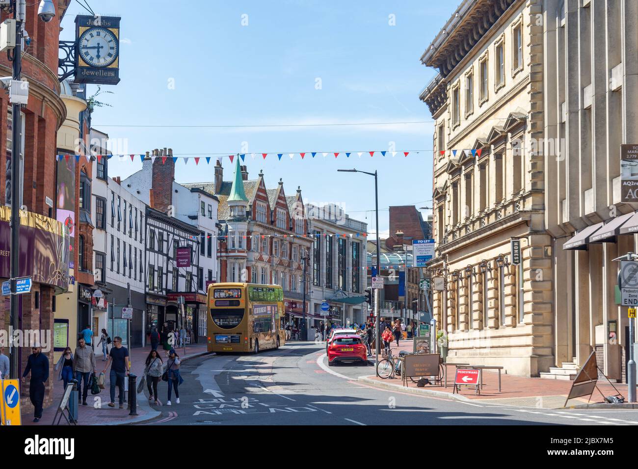 King Street, Reading, Berkshire, Angleterre, Royaume-Uni Banque D'Images