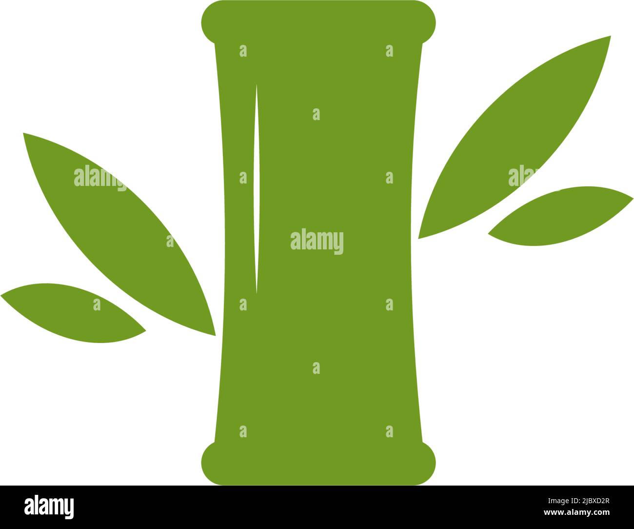 Modèle d'illustration vectoriel de design de logo d'icône Bamboo Illustration de Vecteur