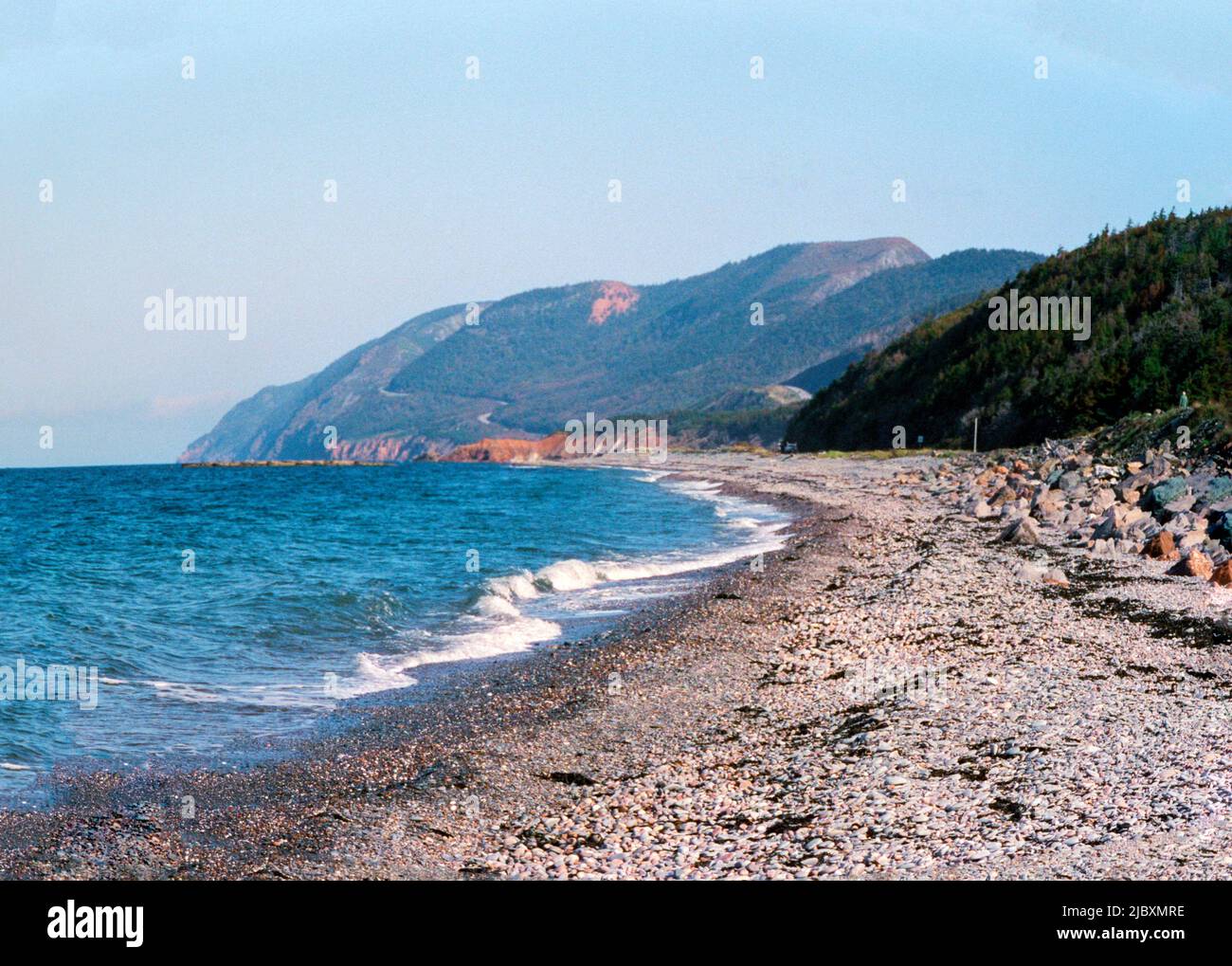 Côte ouest de l'île du Cap-Breton, plage de la bloc, 2021 Banque D'Images