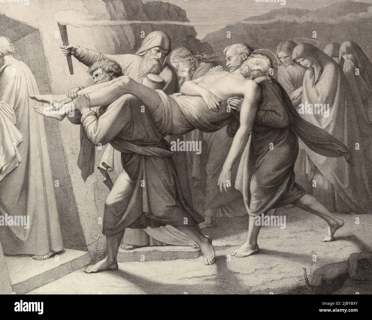 L'Entombment de Johann Friedrich Overbeck (1789–1869) Banque D'Images
