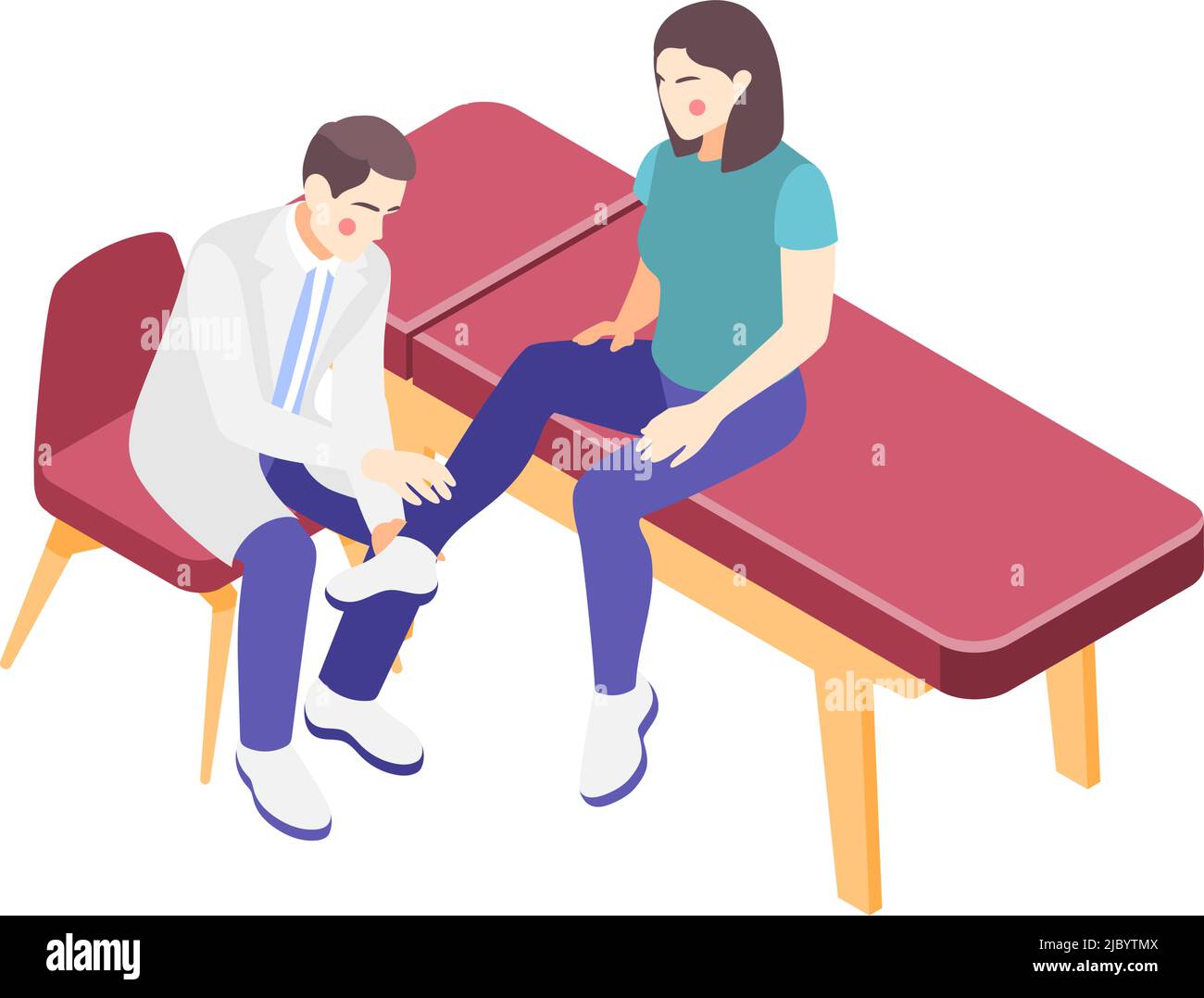 Femme consultant spécialiste en orthopédie clinique 3D illustration vectorielle isométrique Illustration de Vecteur