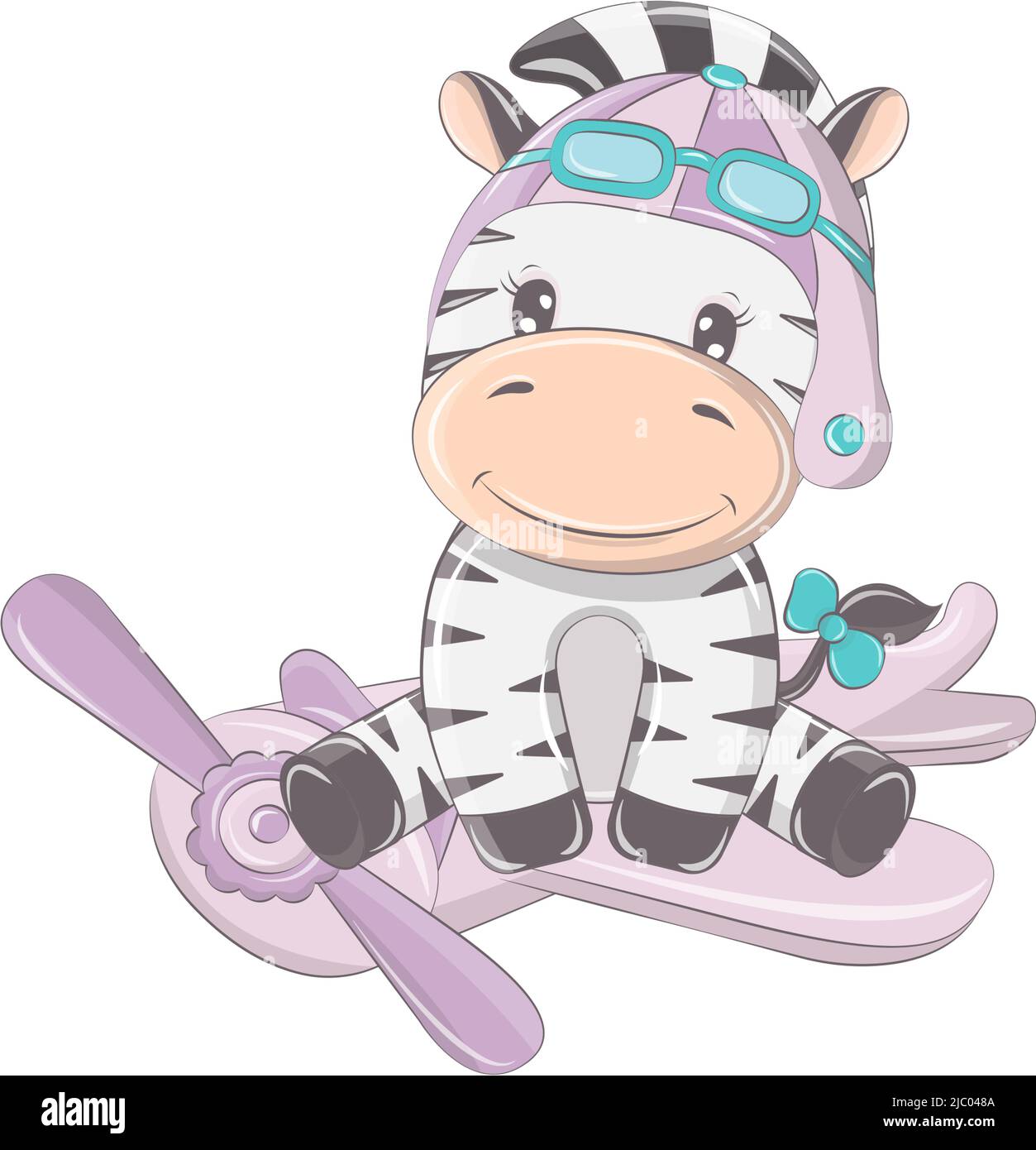 Animal pour les produits pour bébés et les vacances. Zèbre mignon avec les yeux drôles, illustration de caractère est faite dans le style de dessin animé. Illustration d'un animal isolé dans Illustration de Vecteur