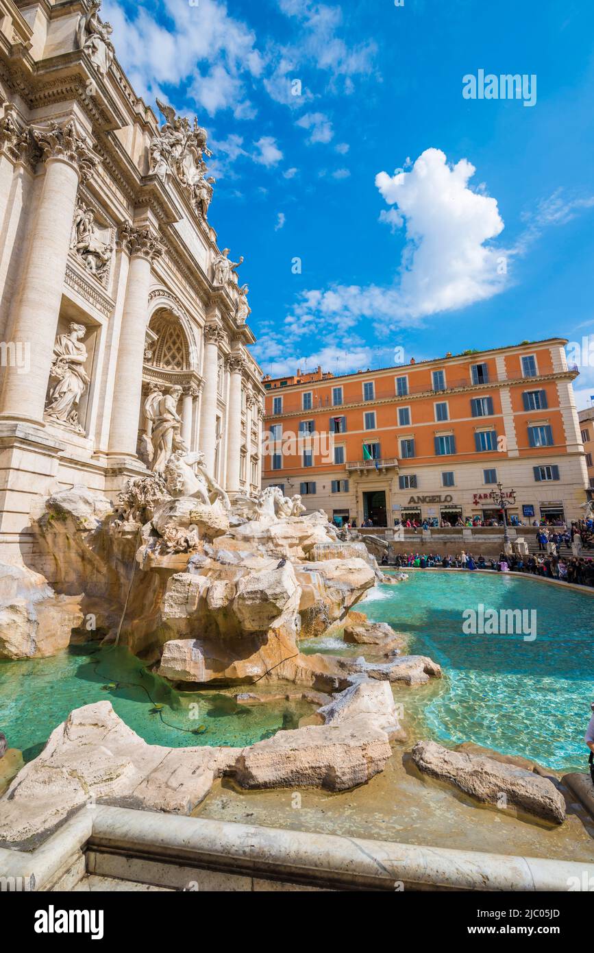 Fontaine de Trévi dans la ville de Rome, Italie. Banque D'Images
