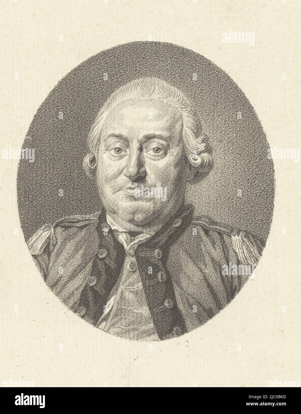 Portrait du mécanicien Cornelis vraisemblance, dessinateur: Johannes Cornelis Mertens, 1752 - 1823, papier, h 193 mm × l 157 mm Banque D'Images