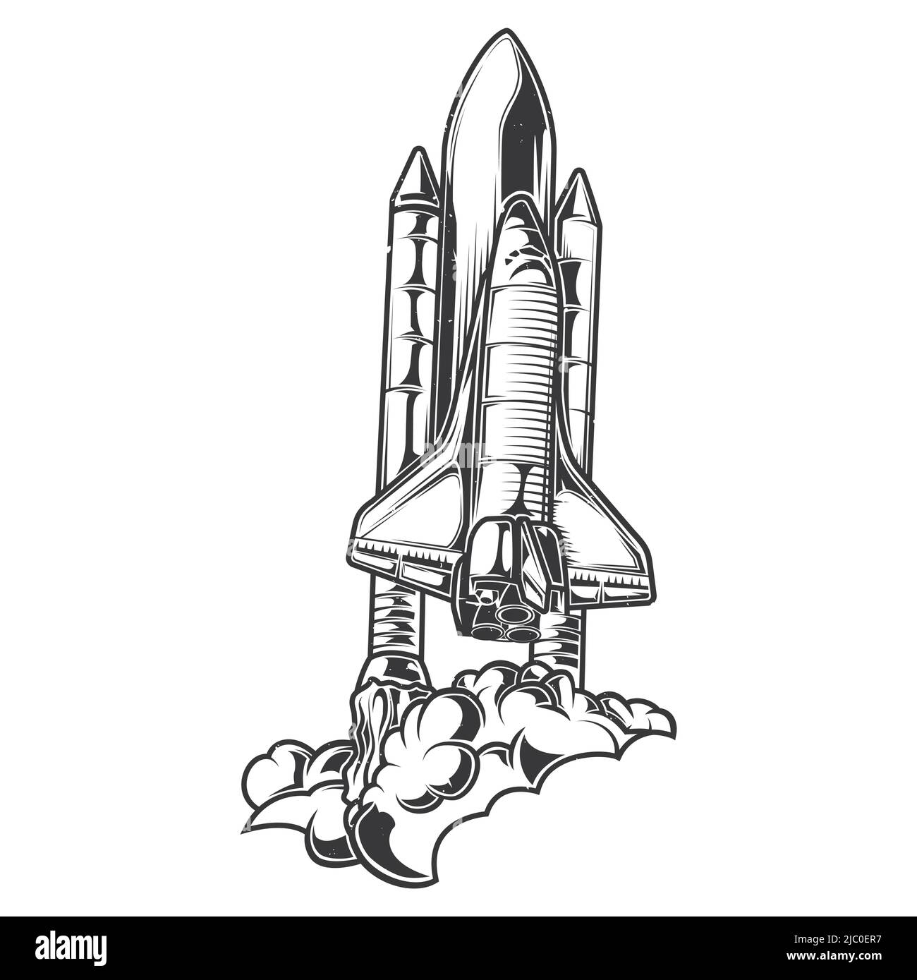 Vecteur de conception Illustration du vaisseau spatial Illustration de Vecteur
