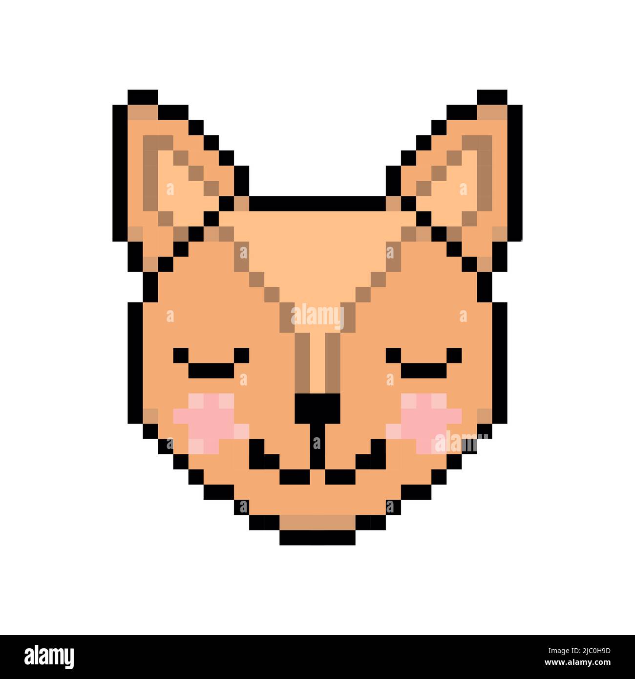 Pixel Art Tête De Chat Facile Pixel art animals Banque d'images vectorielles - Alamy