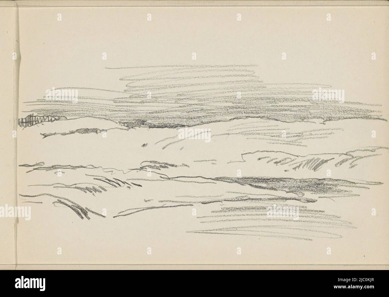 Feuille 27 recto d'un carnet de croquis de 30 pages, Dune paysage, dessinateur: Alexander Shilling, fév-1908 - mar-1908, papier Banque D'Images