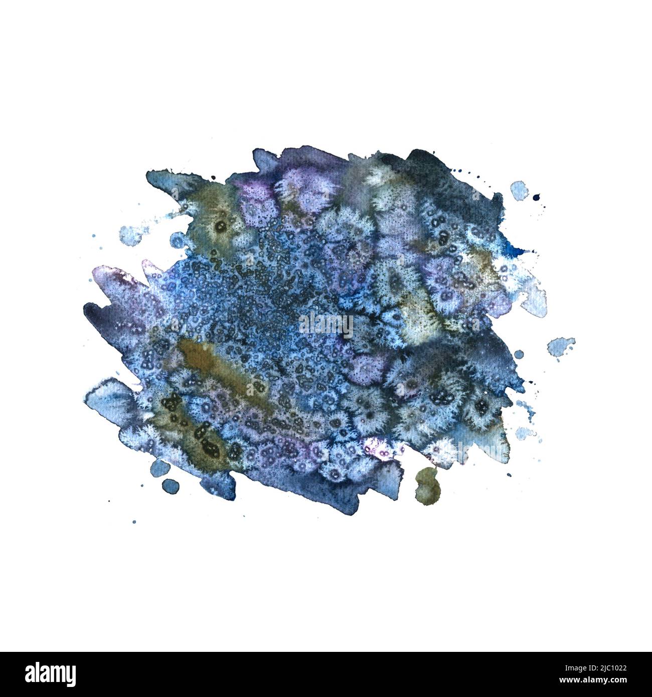 Aquarelle illustration d'une tache, stries avec texture. Isolé. Pour la décoration Banque D'Images