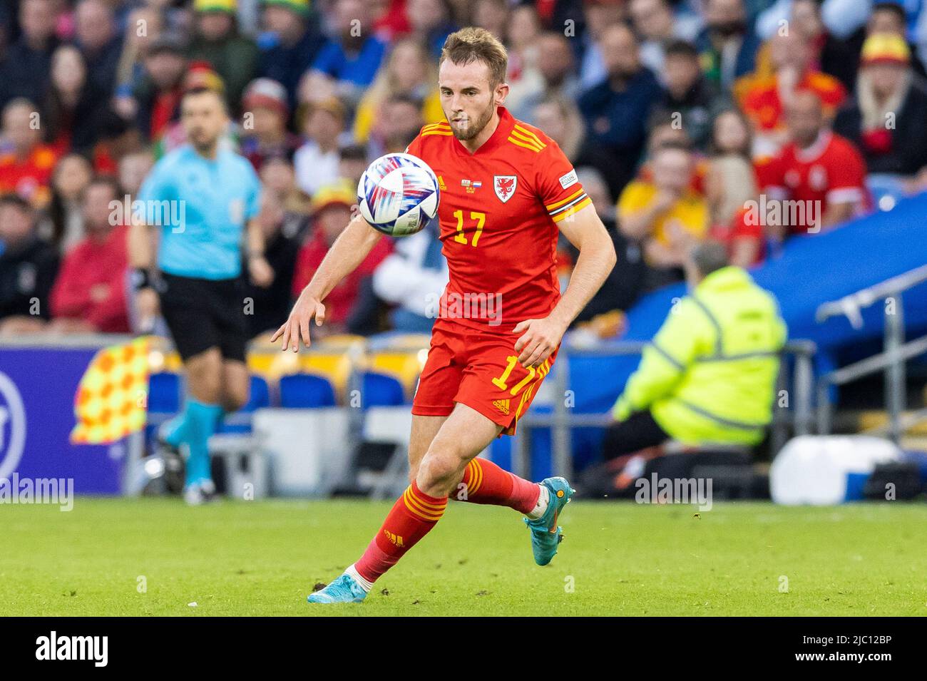 08-06-2022: Sport: Pays de Galles contre Nederland CARDIFF, ROYAUME-UNI - JUIN 8: Rhys Norrington Davies (pays de Galles) pendant le match de la Ligue des Nations entre pays de Galles Banque D'Images