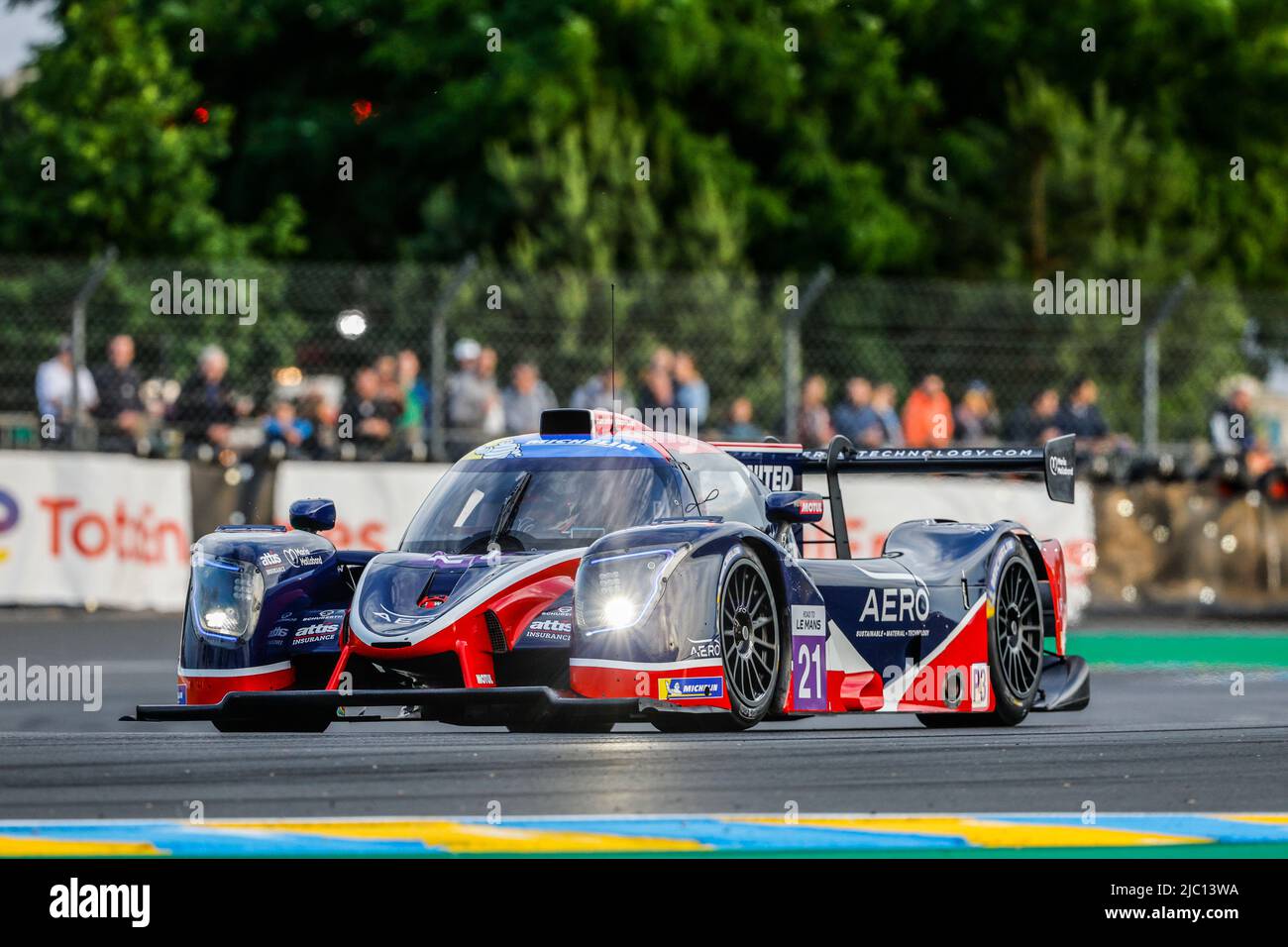 21 McGuire James (usa), SMITH Guy (gbr), United Autoports, Ligier JS P320 - Nissan, action pendant la route 2022 vers le Mans, 3rd tour de la coupe Michelin le Mans 2022, sur le circuit de la Sarthe, de 8 juin à 11, 2022 au Mans, France - photo Frédéric le Floc’h / DPPI Banque D'Images