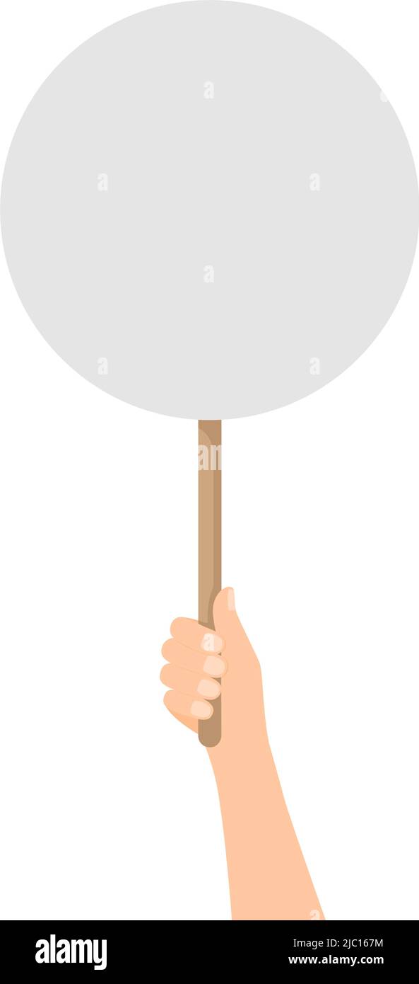 Porte-affiche vierge à main. Démonstration et concept de protestation. Illustration vectorielle Illustration de Vecteur