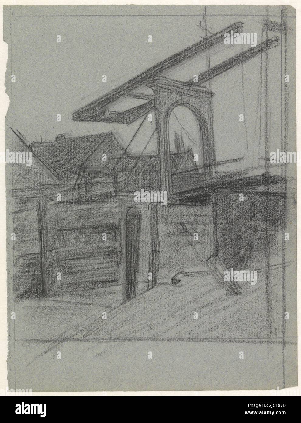 Pont-plan, rapporteur pour avis: Jan Veth, 1886, papier, h 307 mm × l 231 mm Banque D'Images