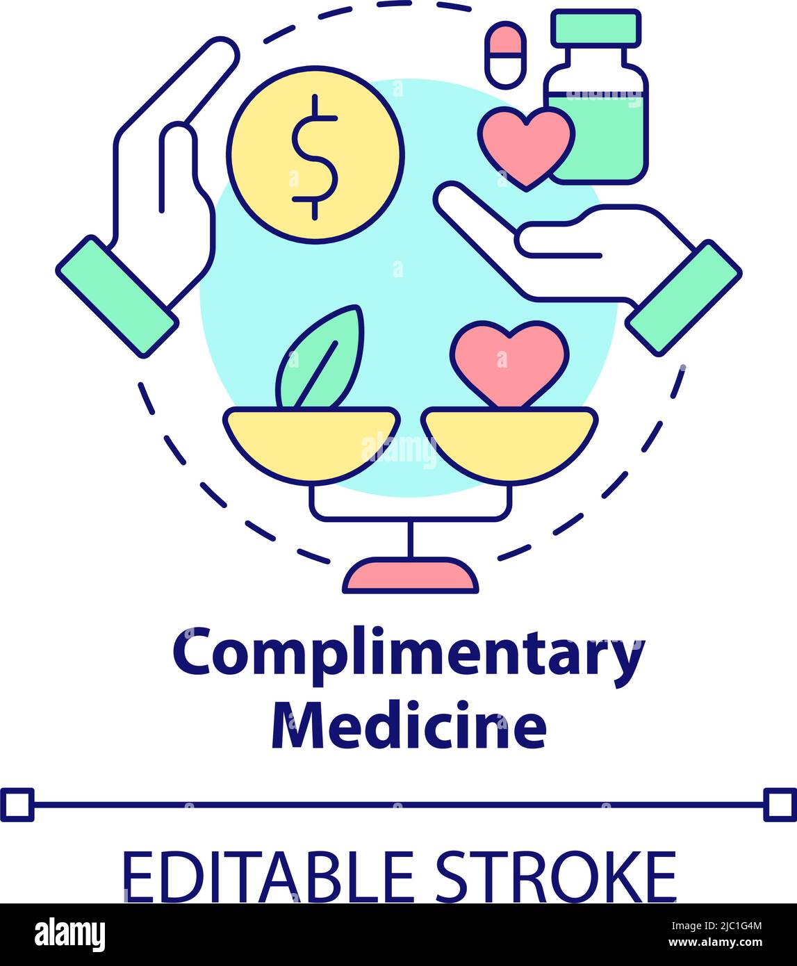 Icône de concept de médecine gratuite Illustration de Vecteur