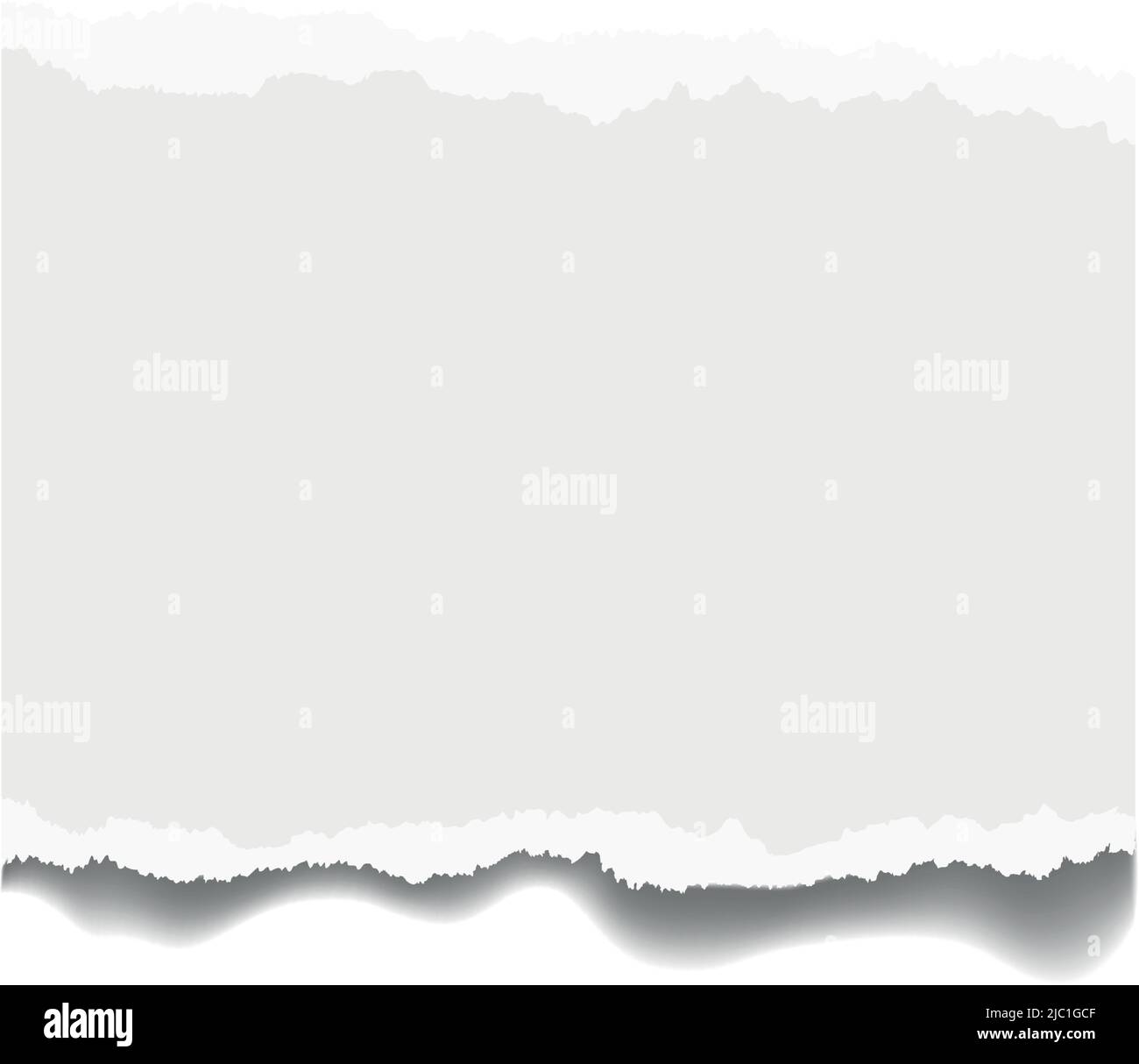 Page de papier vierge avec bord déchiré et ombre réaliste Illustration de Vecteur