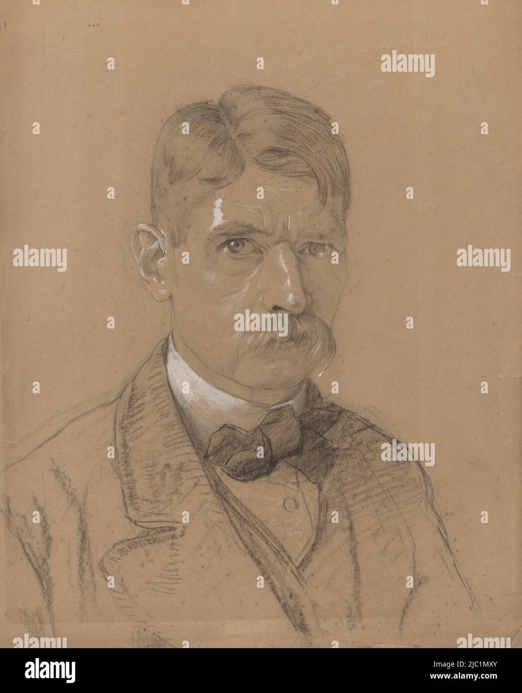Autoportrait de Martinus van Regteren Altena, rapporteur pour avis: Martinus van Regteren Altena, 1876 - 1908, papier, h 527 mm × l 411 mm Banque D'Images