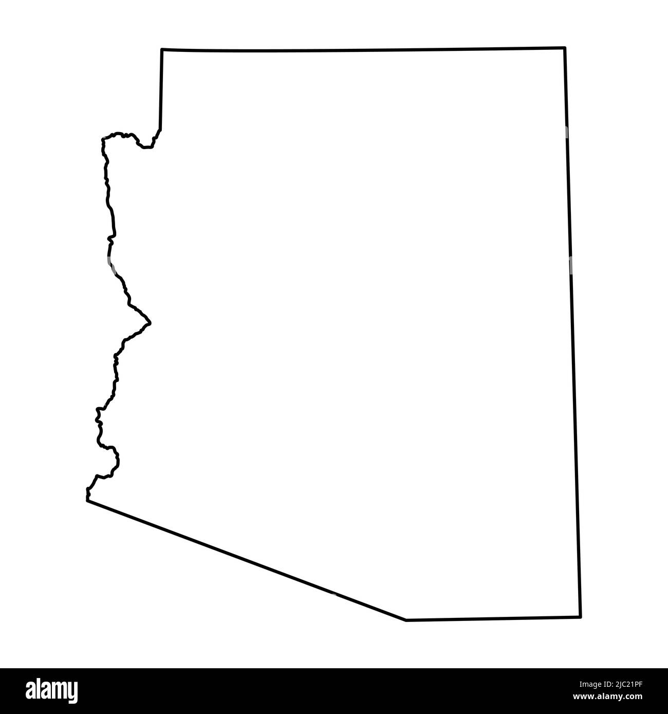 Carte en forme d'Arizona, états-unis d'amérique. Illustration vectorielle de symbole d'icône de concept plat . Illustration de Vecteur
