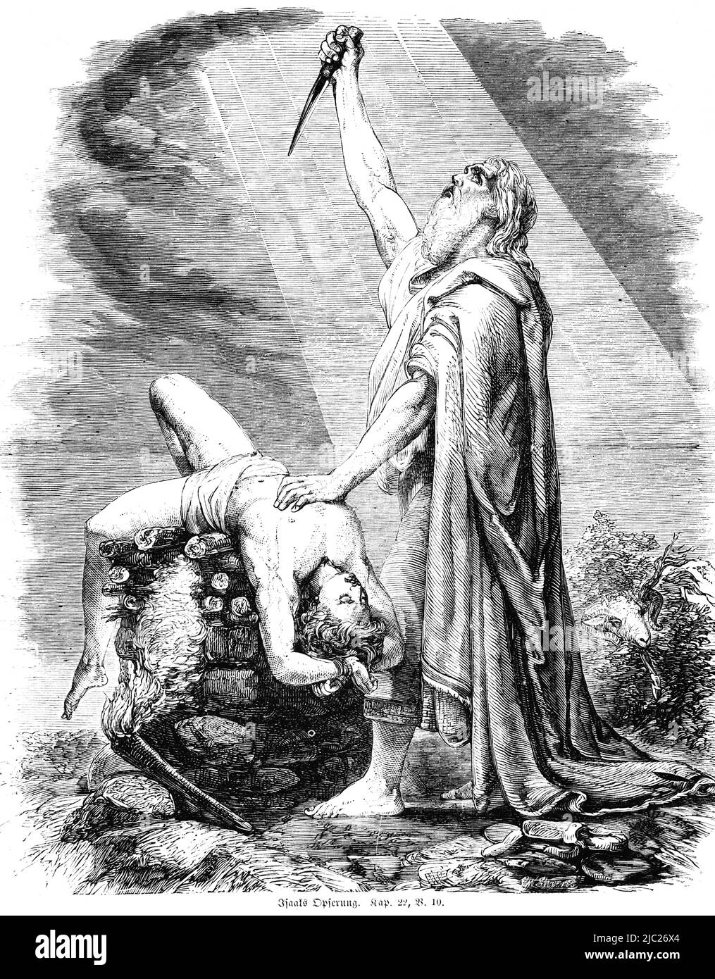 Dieu dit à Abraham de sacrifier son fils Isaac, Bible, ancien Testament, Premier Livre de Moïse