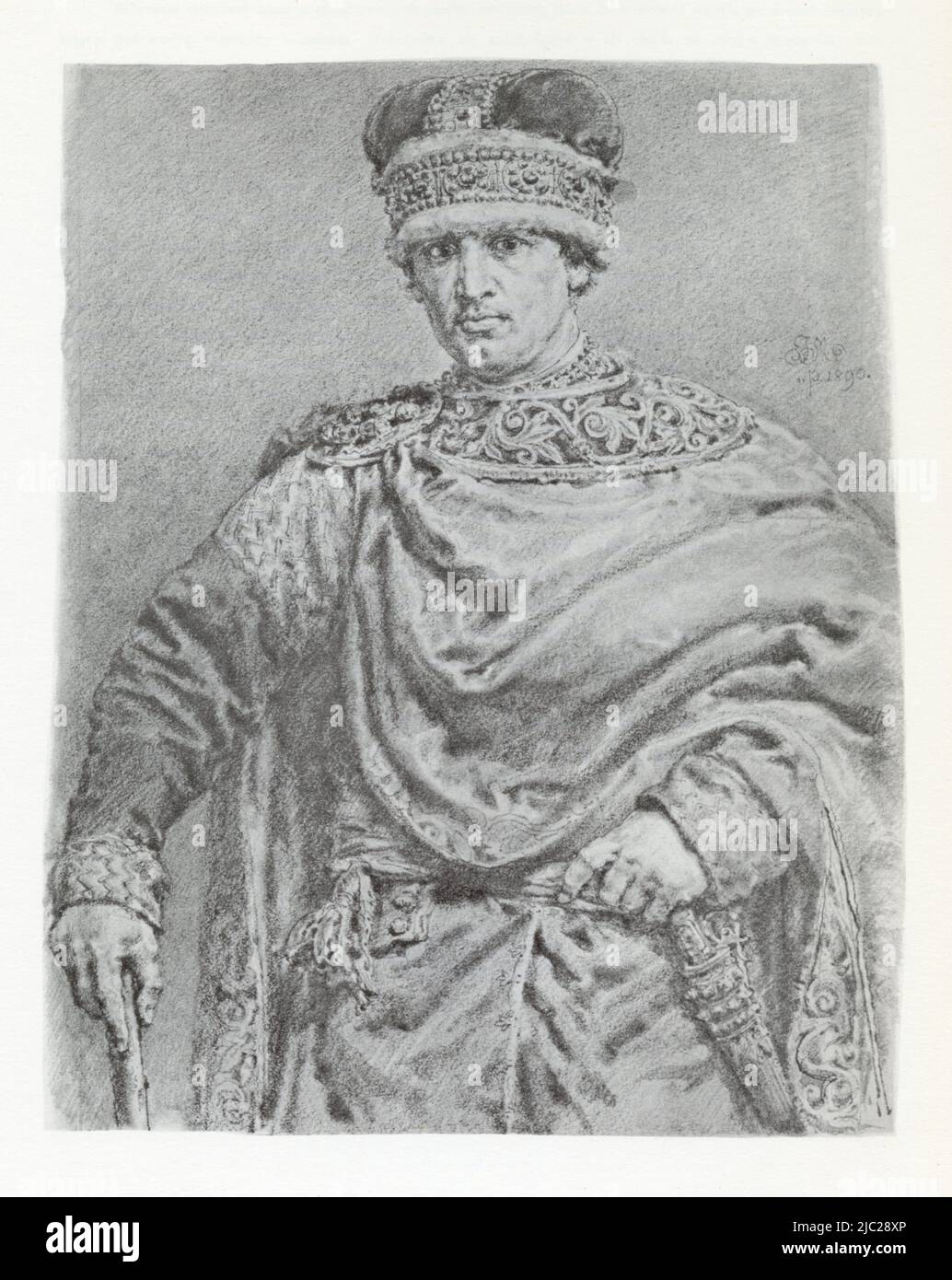 JAN MATEJKO.Władysław II Wygnaniec (ur. 1105, zm. 30 maja 1159) – książę polski, protoplasta linii śląskiej Piastów, najstarszy syn Bolesława ILI Krzy Banque D'Images