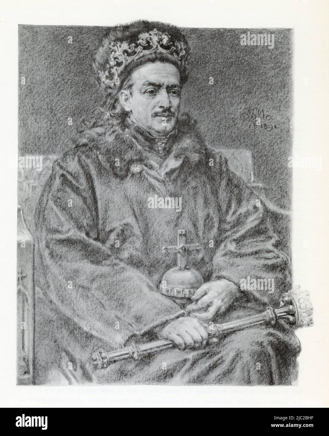 JAN MATEJKO.Kazimierz IV Andrzej Jagiellończyk (ur. 30 listopada 1427 W Krakowie, zm. 7 czerwca 1492 W Grodnie) – wielki książę litewski W latach 1440 Banque D'Images
