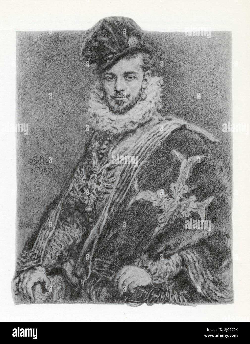 JAN MATEJKO.Henryk Walezy, młodszy brat króla Francji Karola IX, pierwszy władca elekcyjny zasiadający W latach 1573-1574 na tronie polskim. W latach Banque D'Images
