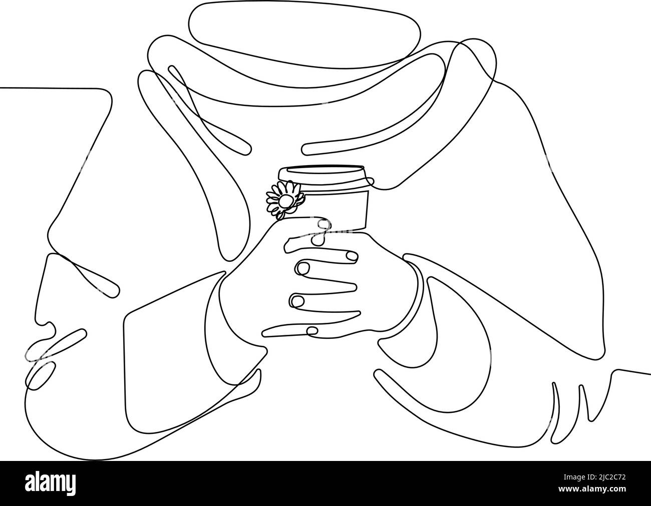 Barista féminin prépare du café Illustration de Vecteur