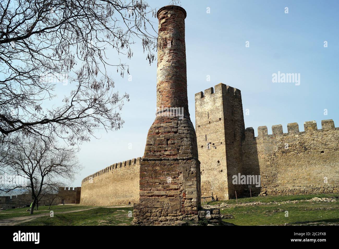 Forteresse d'Akkerman, demeure du Minaret de l'époque ottomane, Bilhorod-Dnistrovskyi, région d'Odessa, Ukraine Banque D'Images