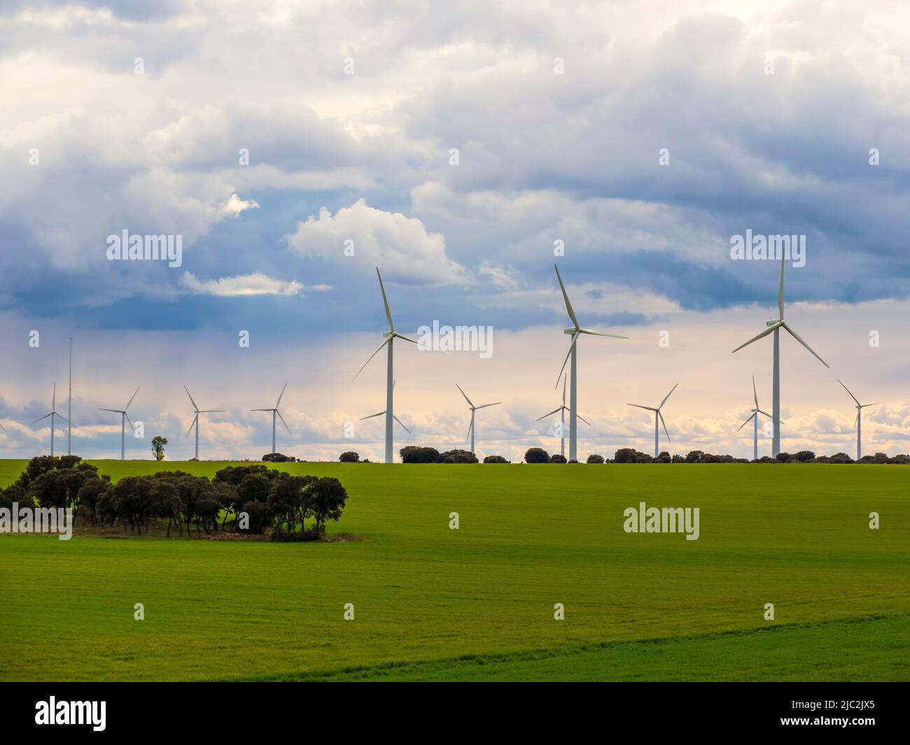 Groupe d'éoliennes pour la production d'énergie électrique Banque D'Images