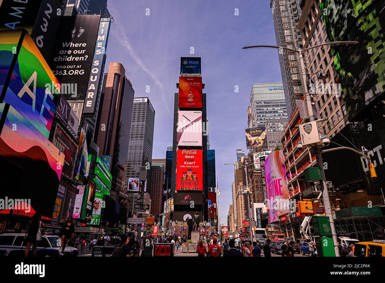 L'illustration montre Times Square pendant une mission économique belge aux États-Unis d'Amérique, le mercredi 08 juin 2022. Une délégation avec la princesse et divers ministres se rendra à Atlanta, New York et Boston de 4 juin à 12th. BELGA PHOTO LAURIE DIEFFEMBACQ Banque D'Images